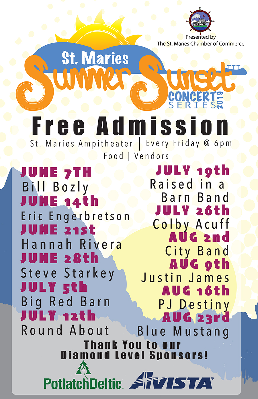 Summer Sunset Concert Series St. Maries Idaho Chamber of