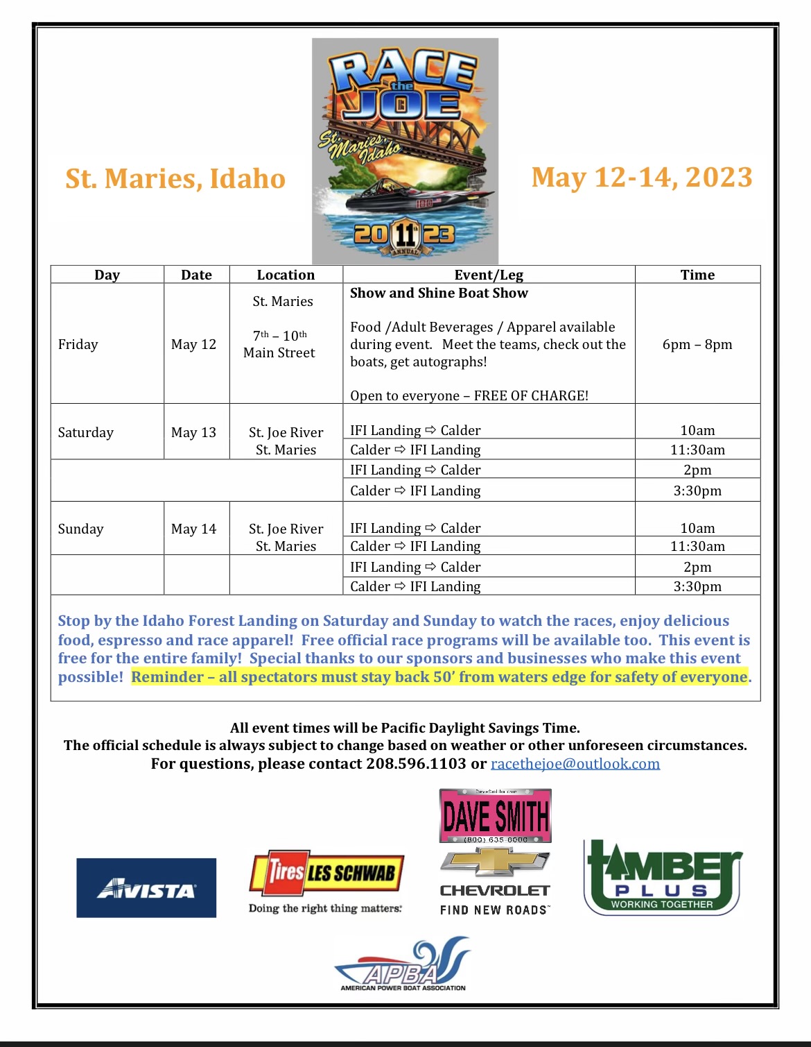 Race the Joe Jet Boat Races St. Maries Idaho Chamber of Commerce